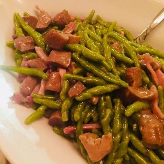 Pasta fresca con fagiolini
